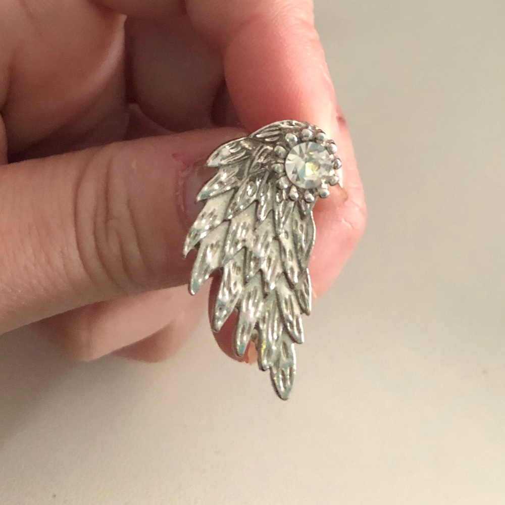 5⭐️Top Seller! Silver Front back statement earring - Picture 6 of 10